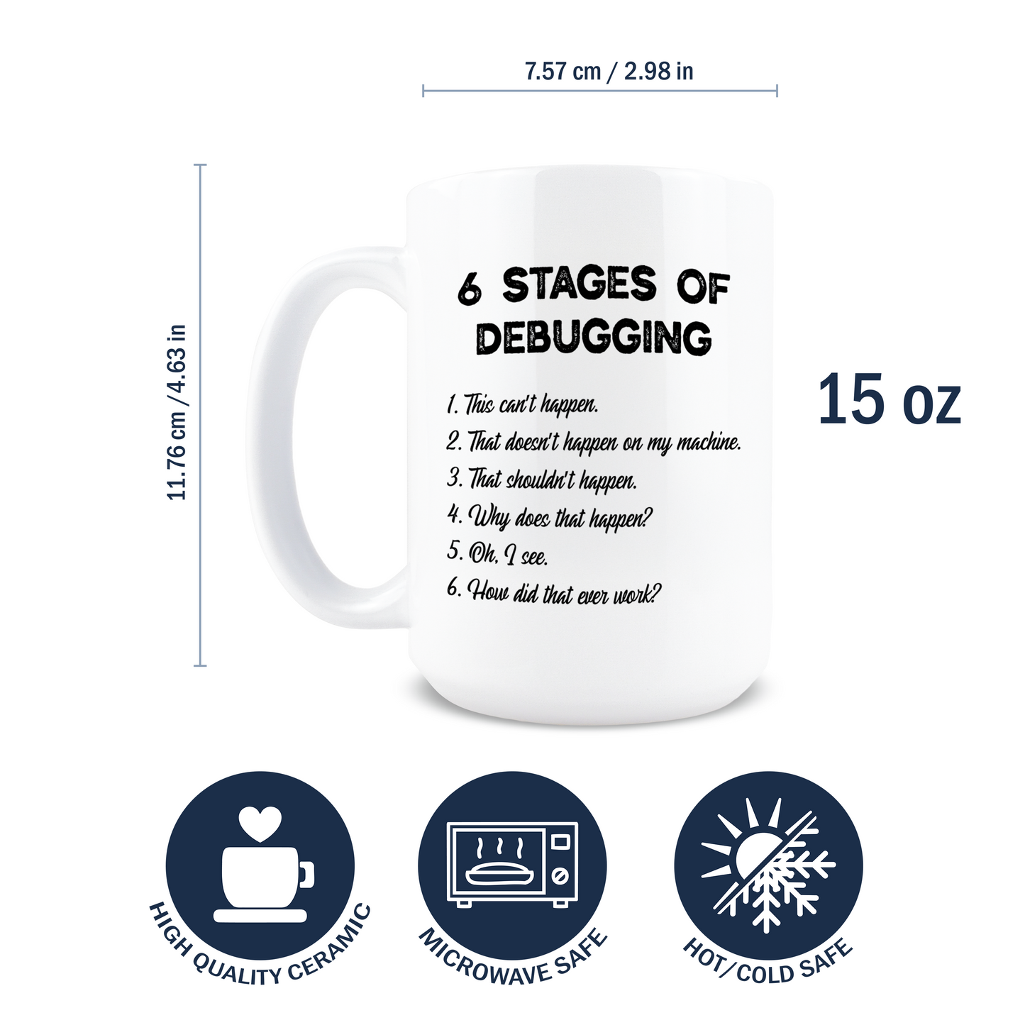 Stages Of Debugging Coffee Mug