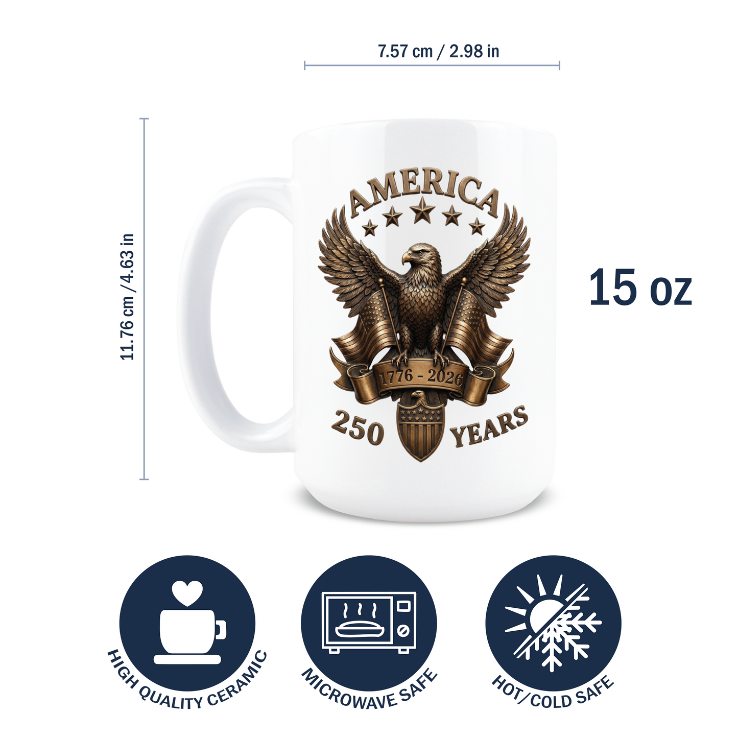 250th Bronze Eagle Coffee Mug