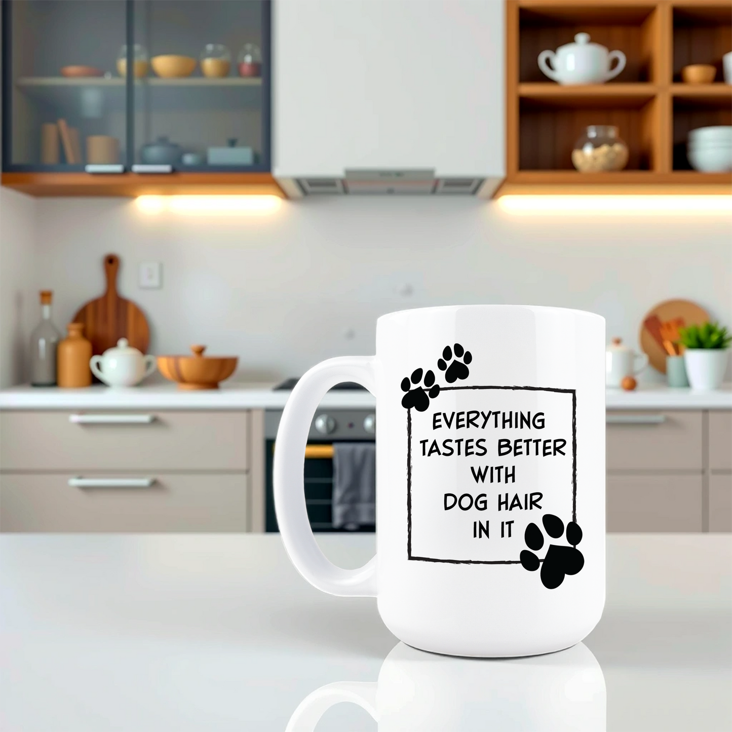 Everything Tastes Better with Dog Hair Coffee Mug