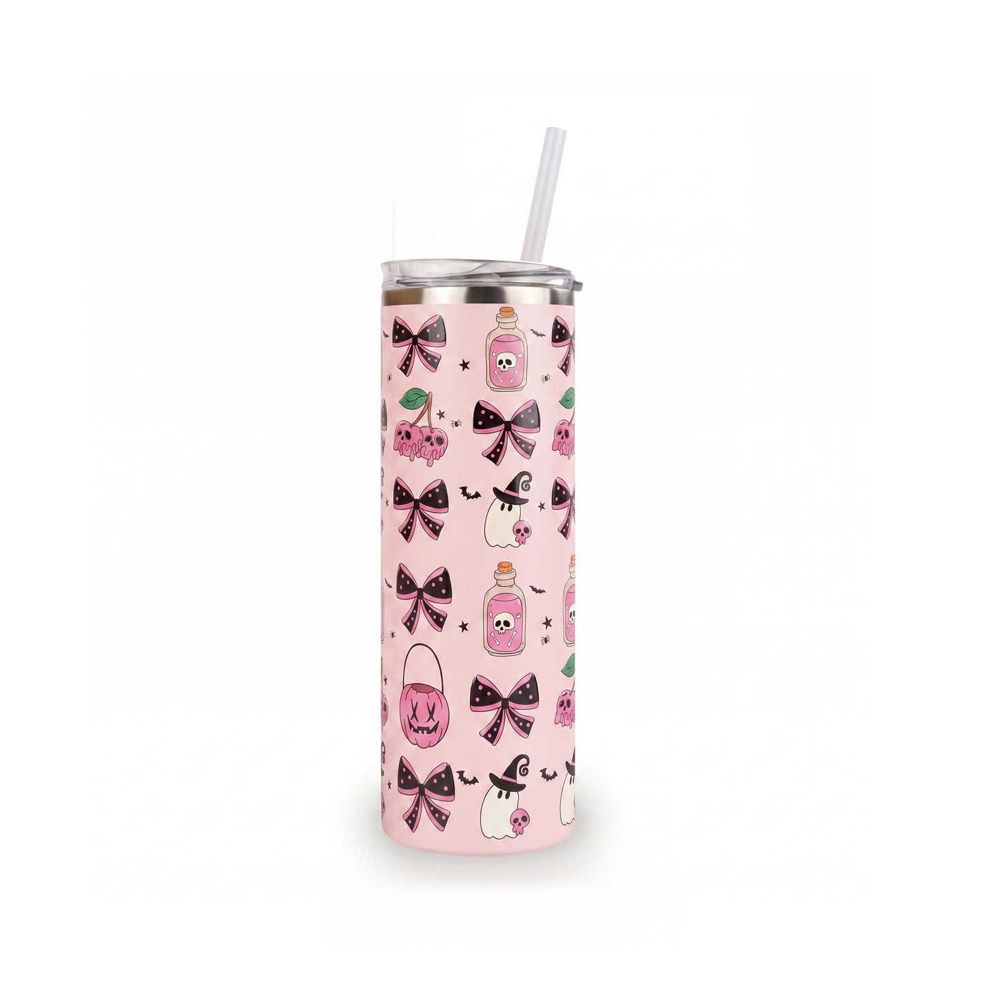 Halloween 20oz Skinny - Pink Spooky