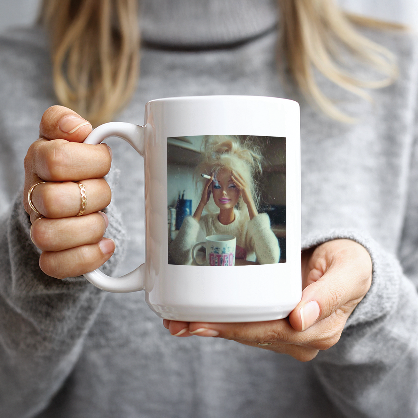Funny Doll Face Mug