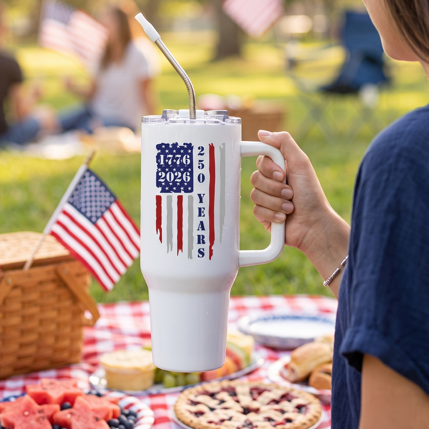 40oz Big Swig - Flag 250 Years