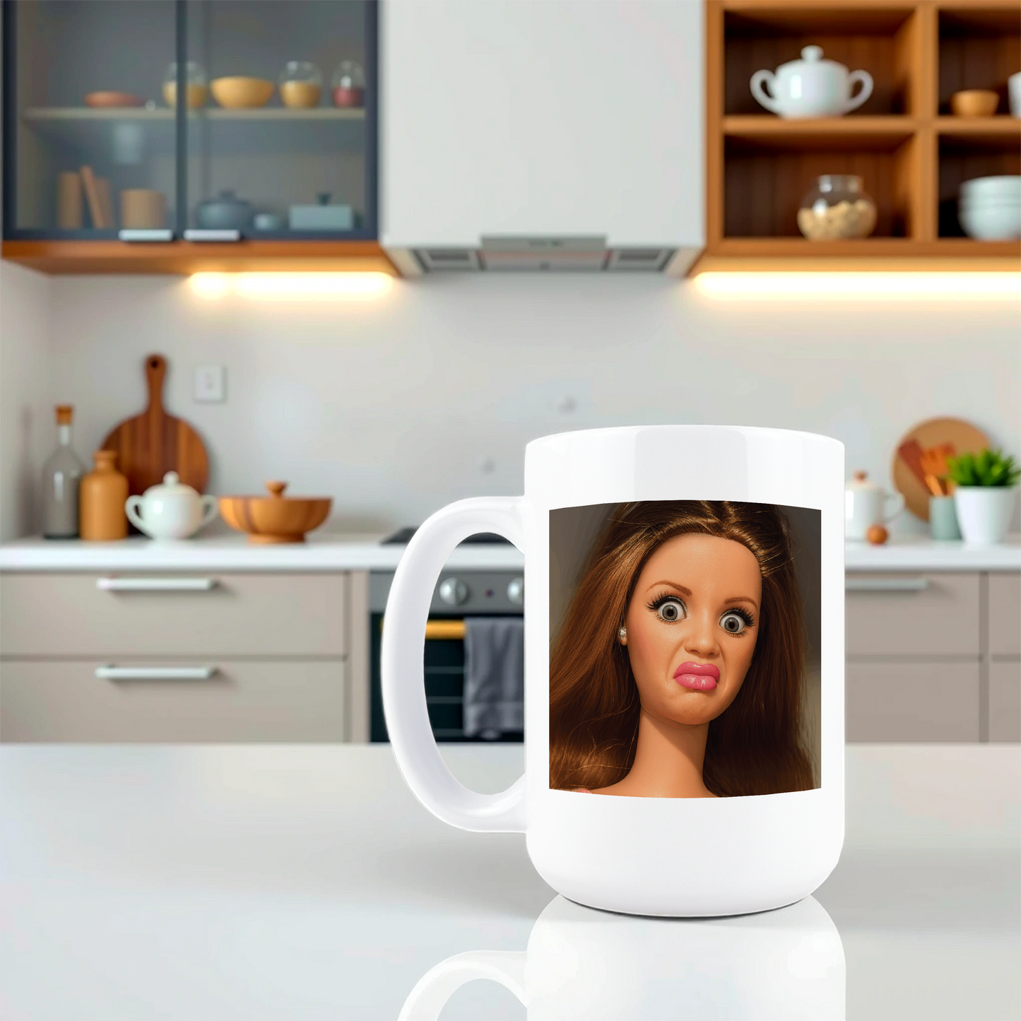 Disgusted Doll Coffee Mug