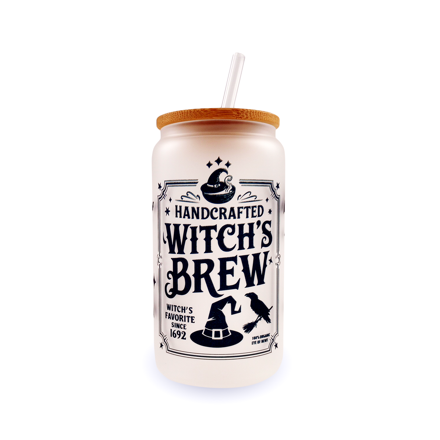 Halloween Glass Can - Witches Brew