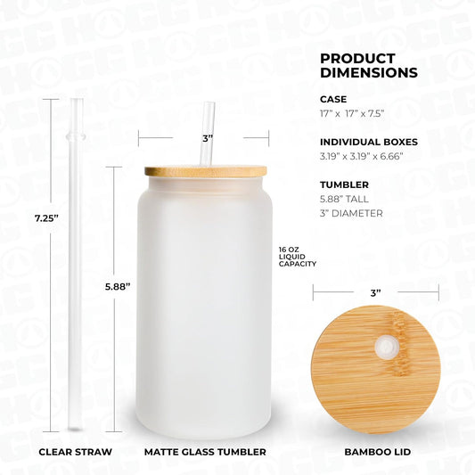 Christmas Glass Can - All Is Calm