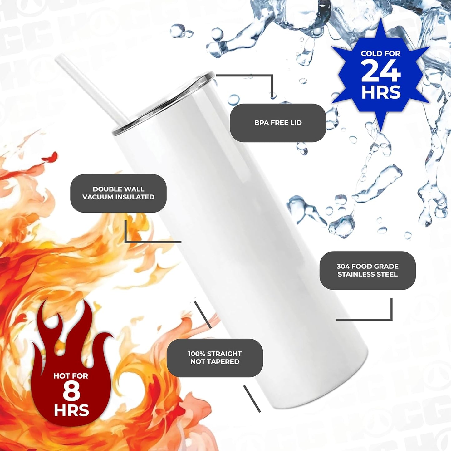 Christmas 20oz Skinny Tumbler - Ugly Christmas Sweater