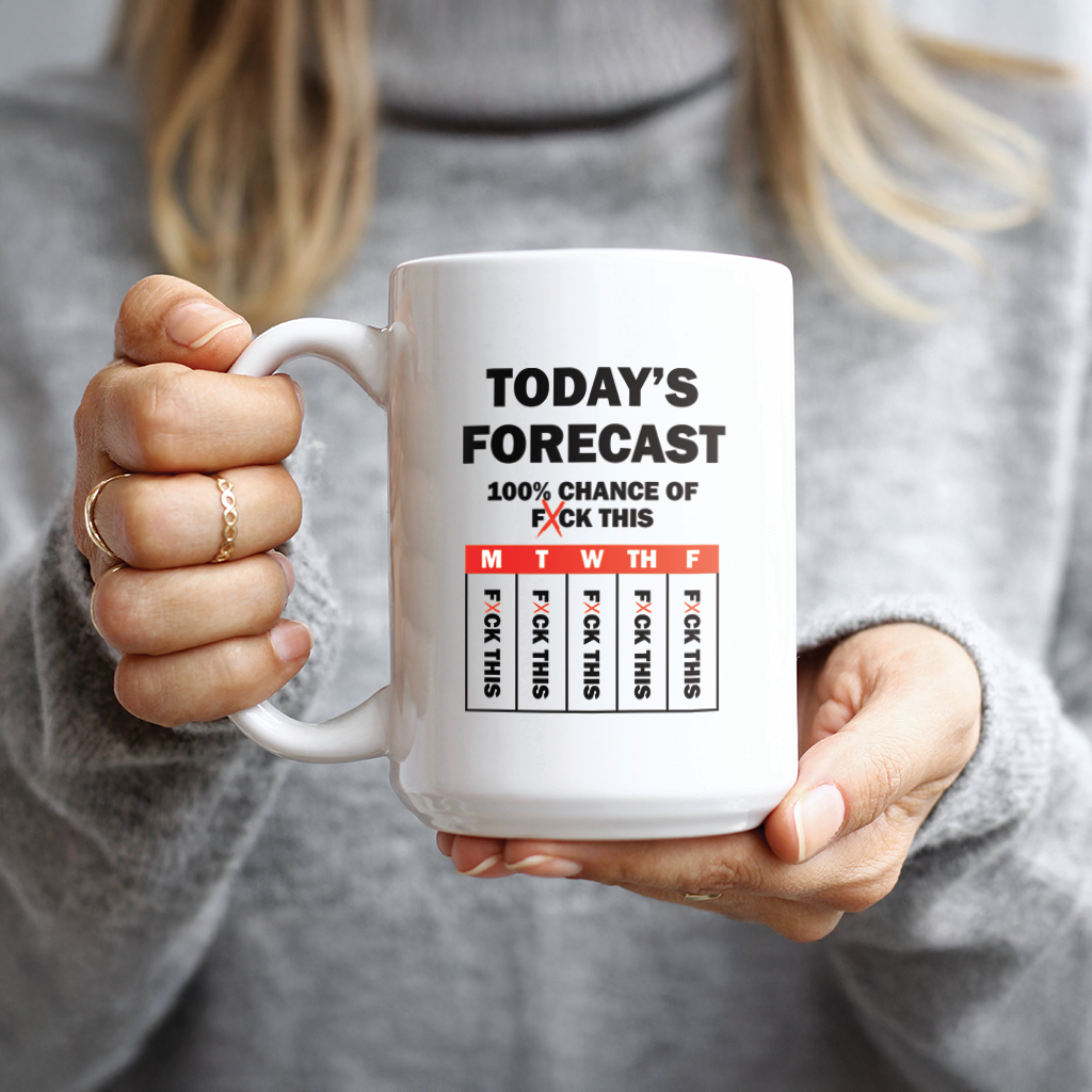 Sarcastic Work Forecast Coffee Mug