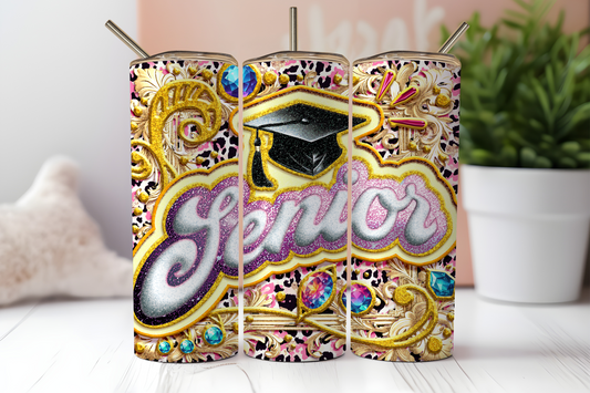 20oz Graduation Tumbler - Bejeweled Senior