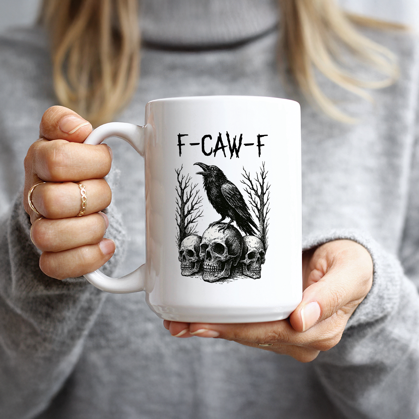 F Caw F - Crow and Chicken Coffee Mugs