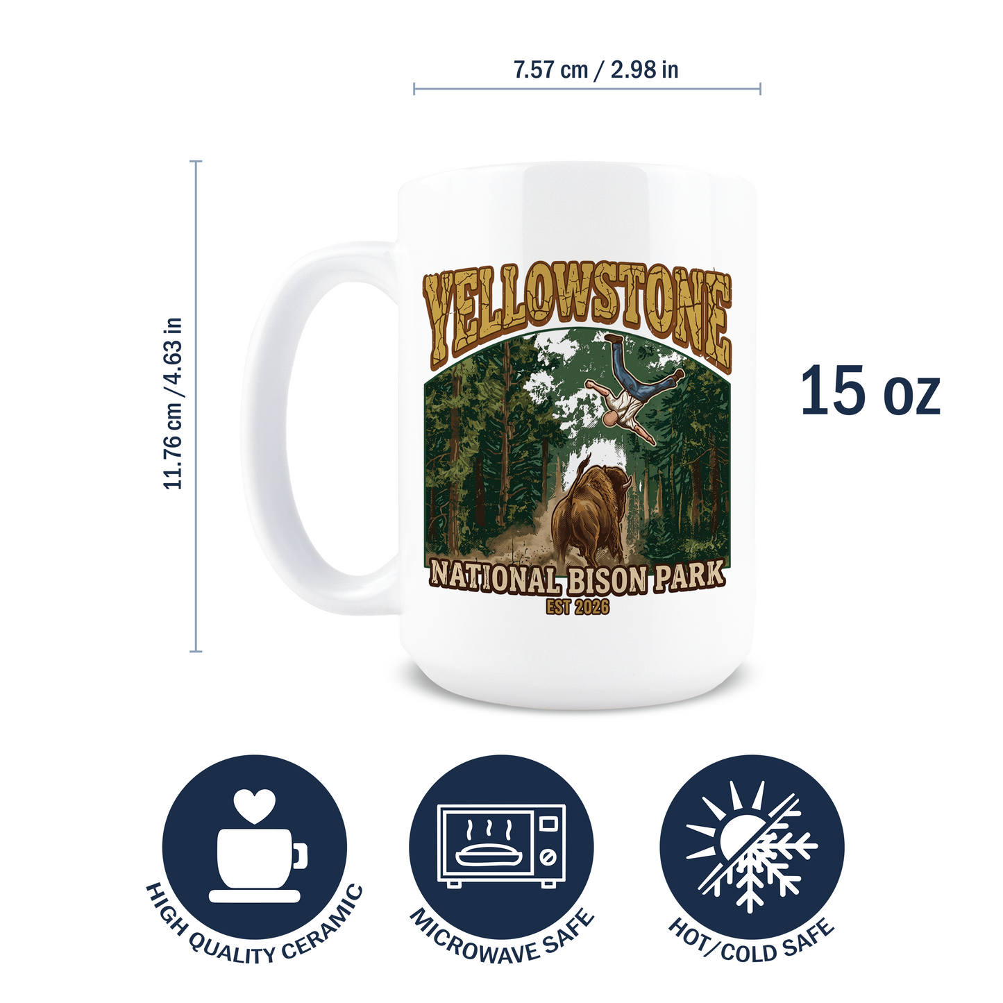 Bison Attack Coffee Mug