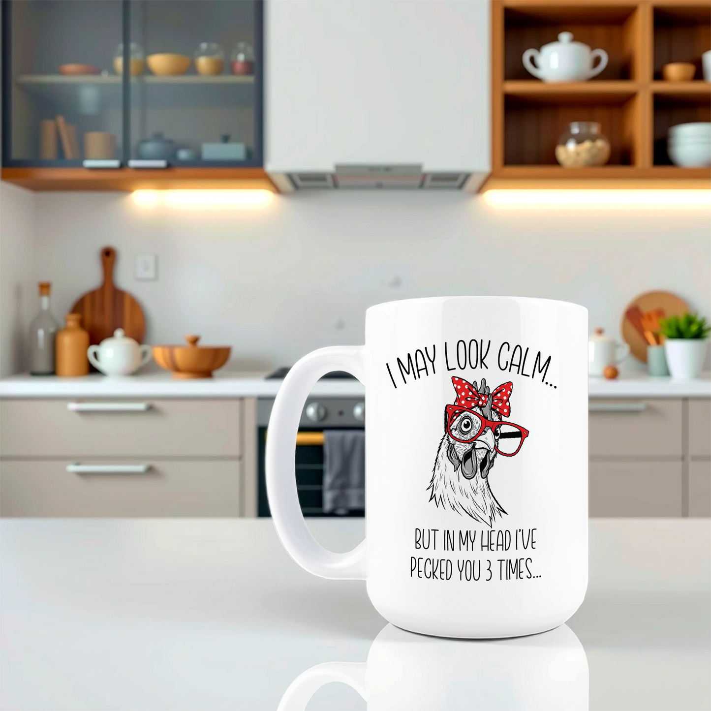 I May Look Calm Chicken Coffee Mug