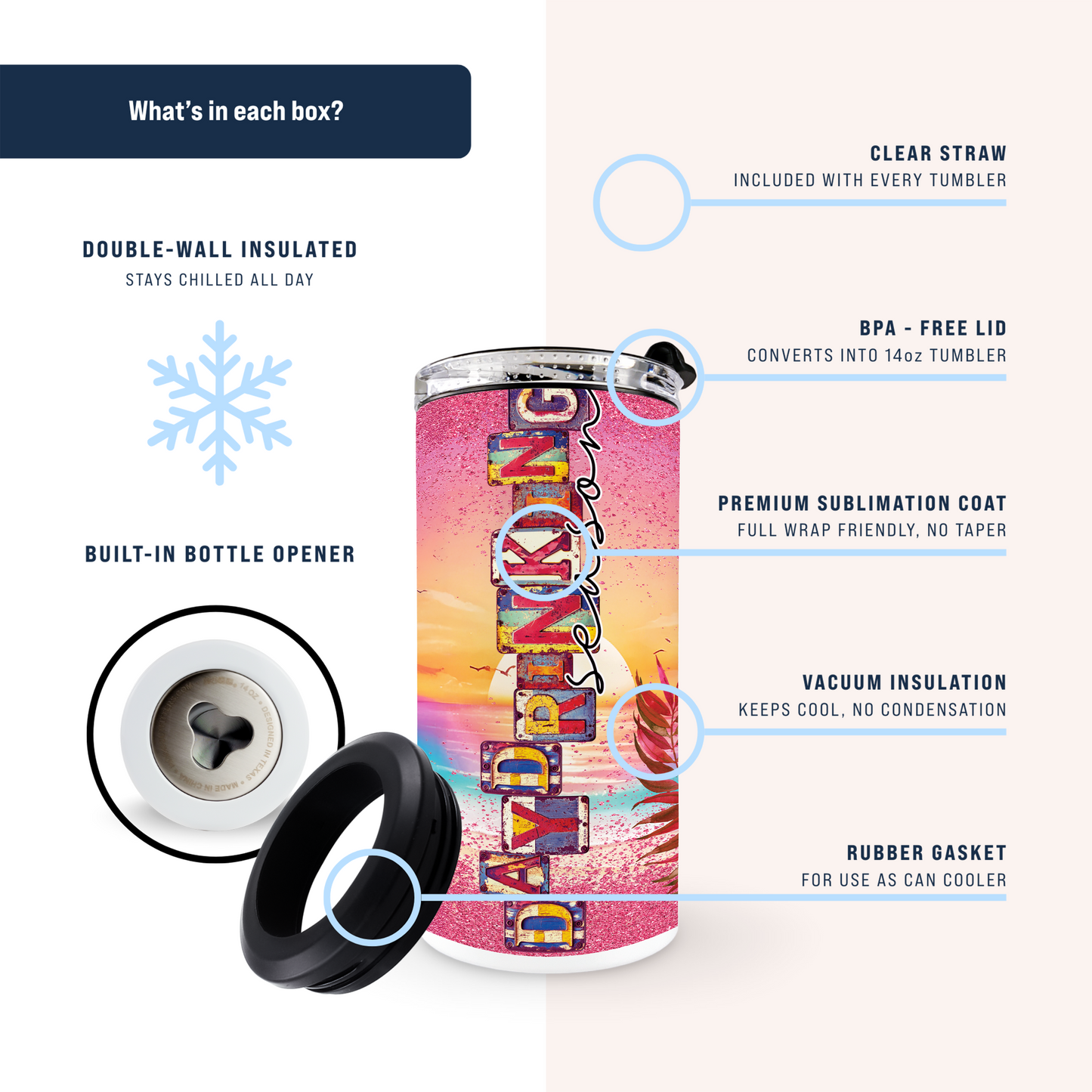 4 in 1 Can Cooler - Day Drinking