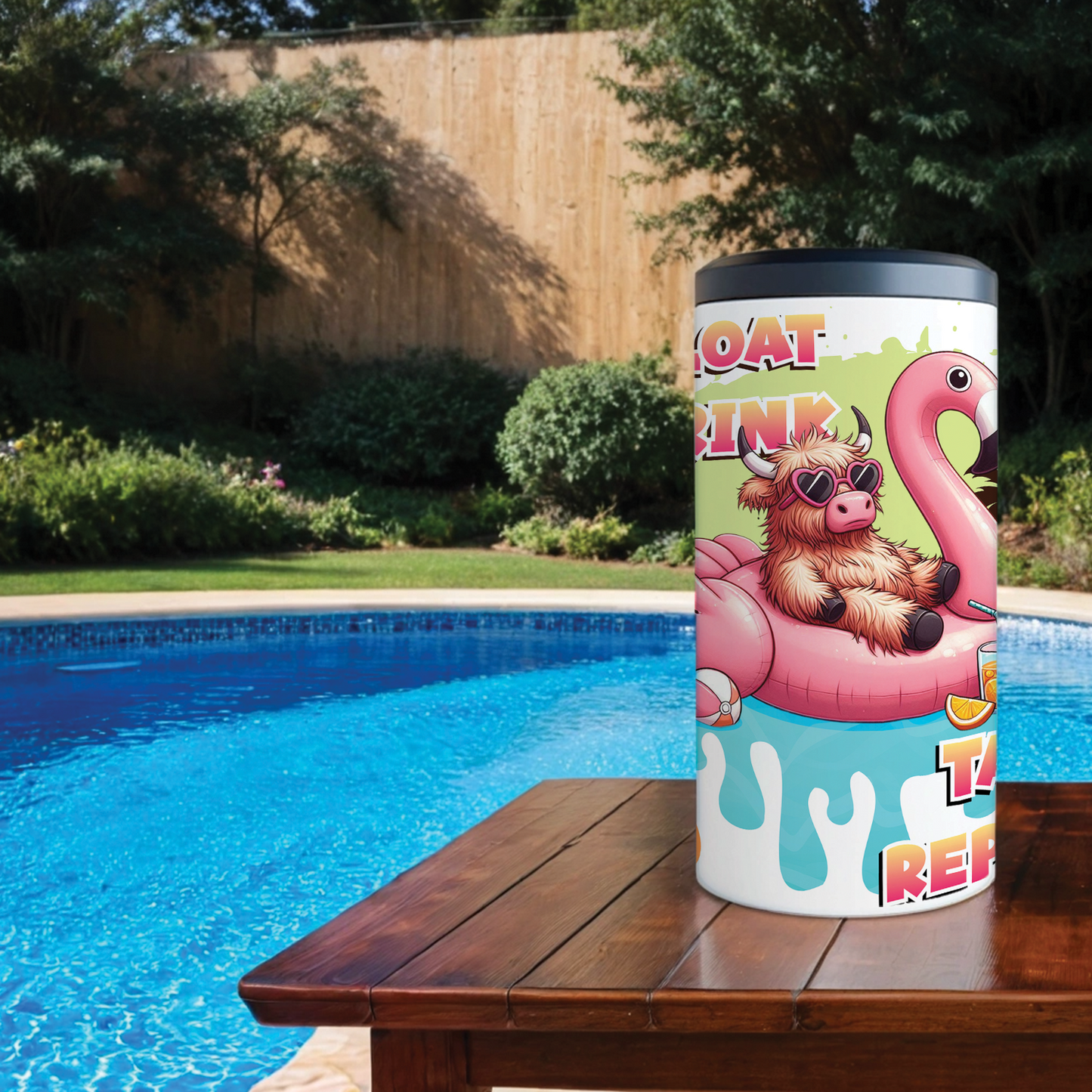 4 in 1 Can Cooler - Float Drink Tan