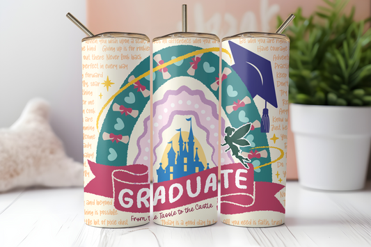 20oz Graduation Tumbler - Tassel to the Castle