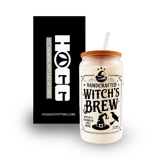 Halloween Glass Can - Witches Brew