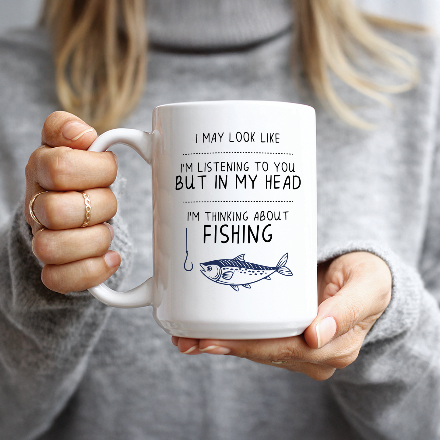I'm Thinking About Fishing Coffee Mug