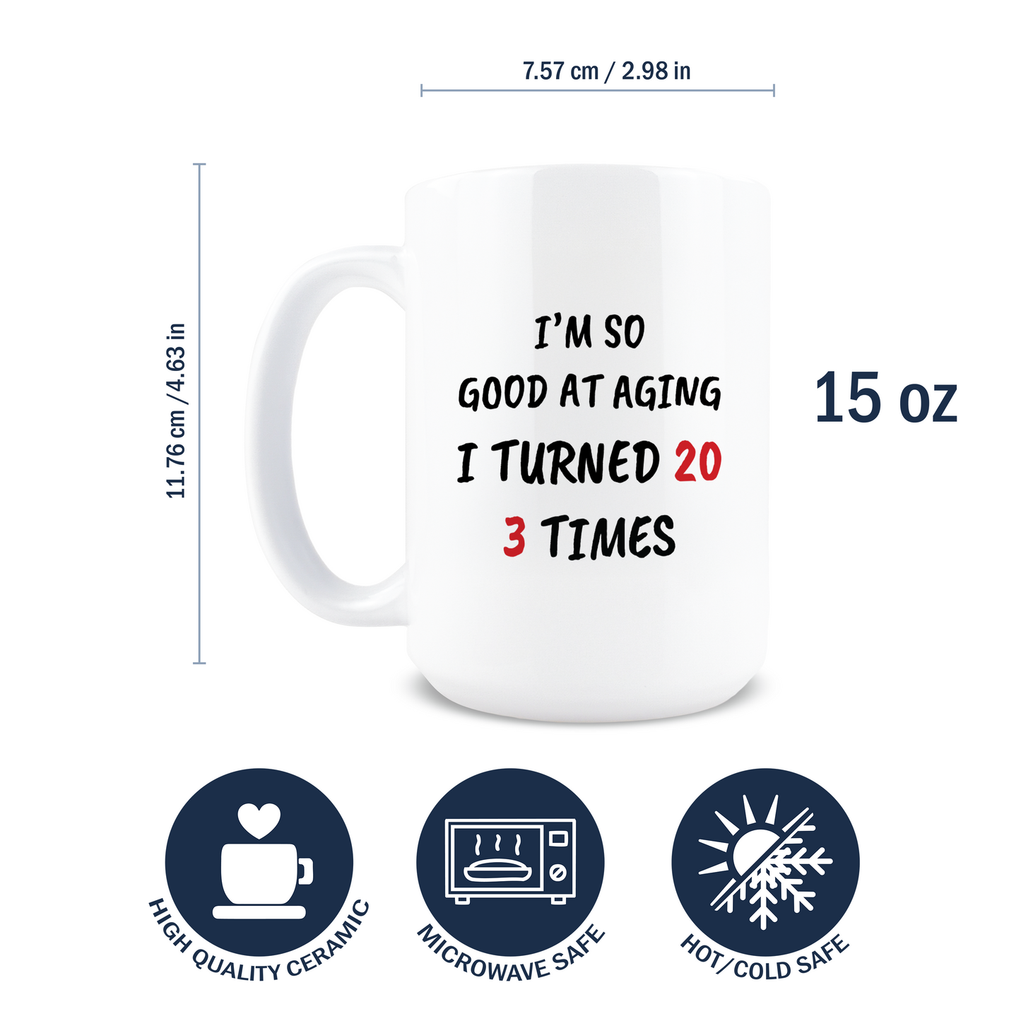 Turned 20 3 Times Coffee Mug