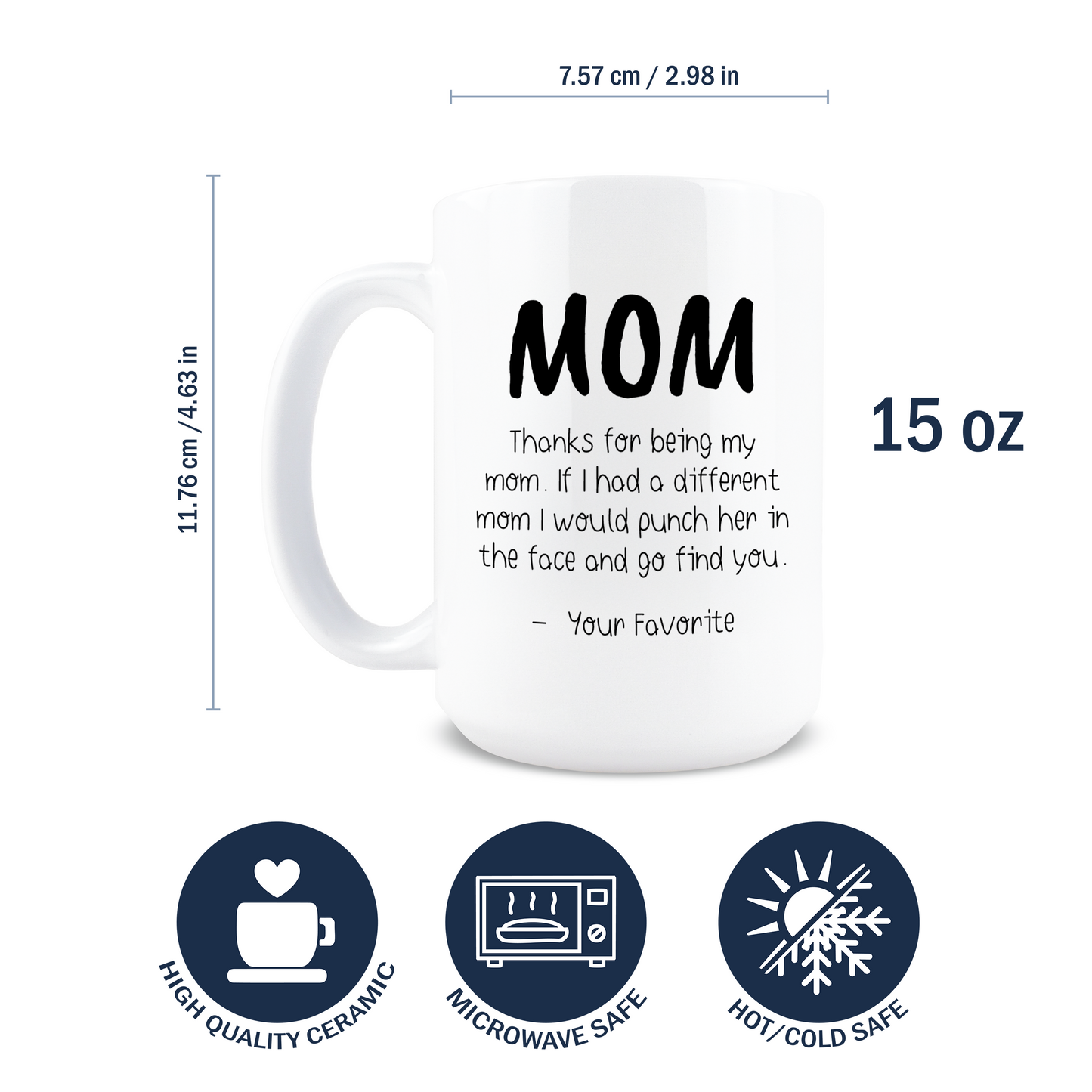 Mom Face Punch Coffee Mug