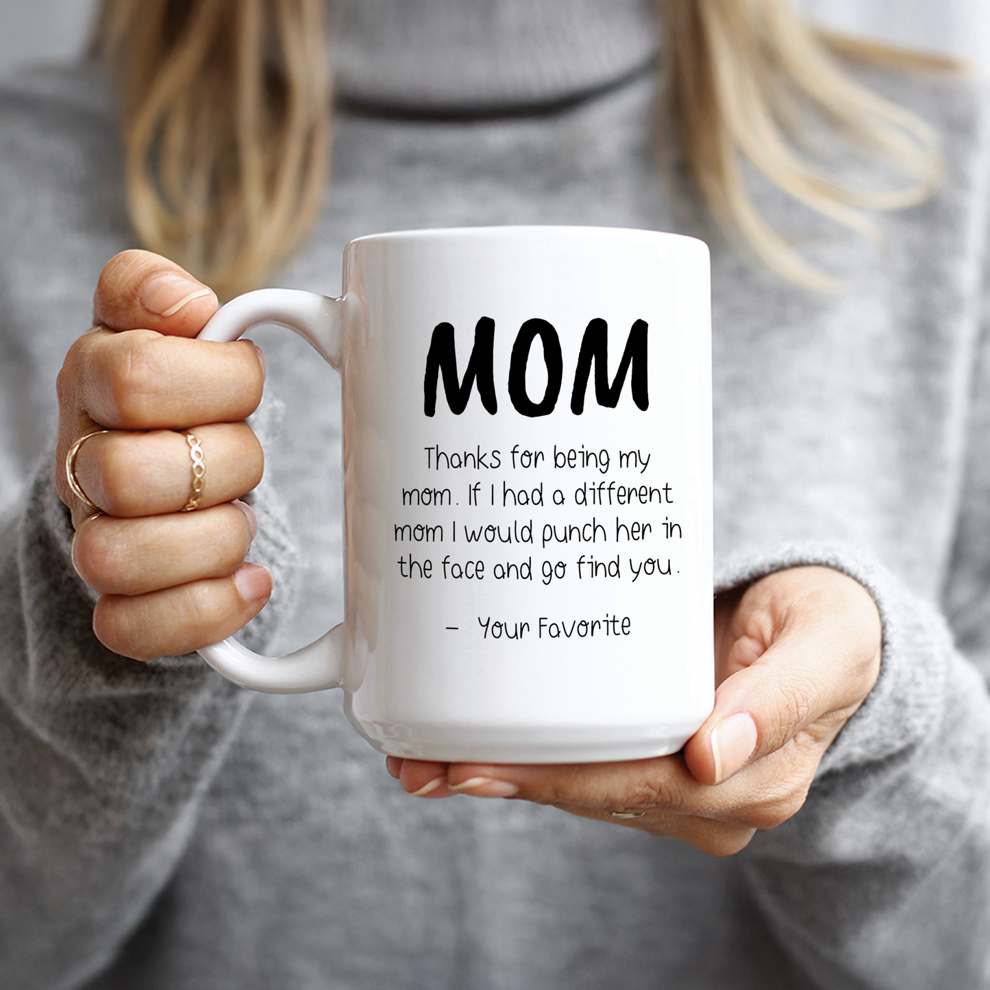 Mom Face Punch Coffee Mug