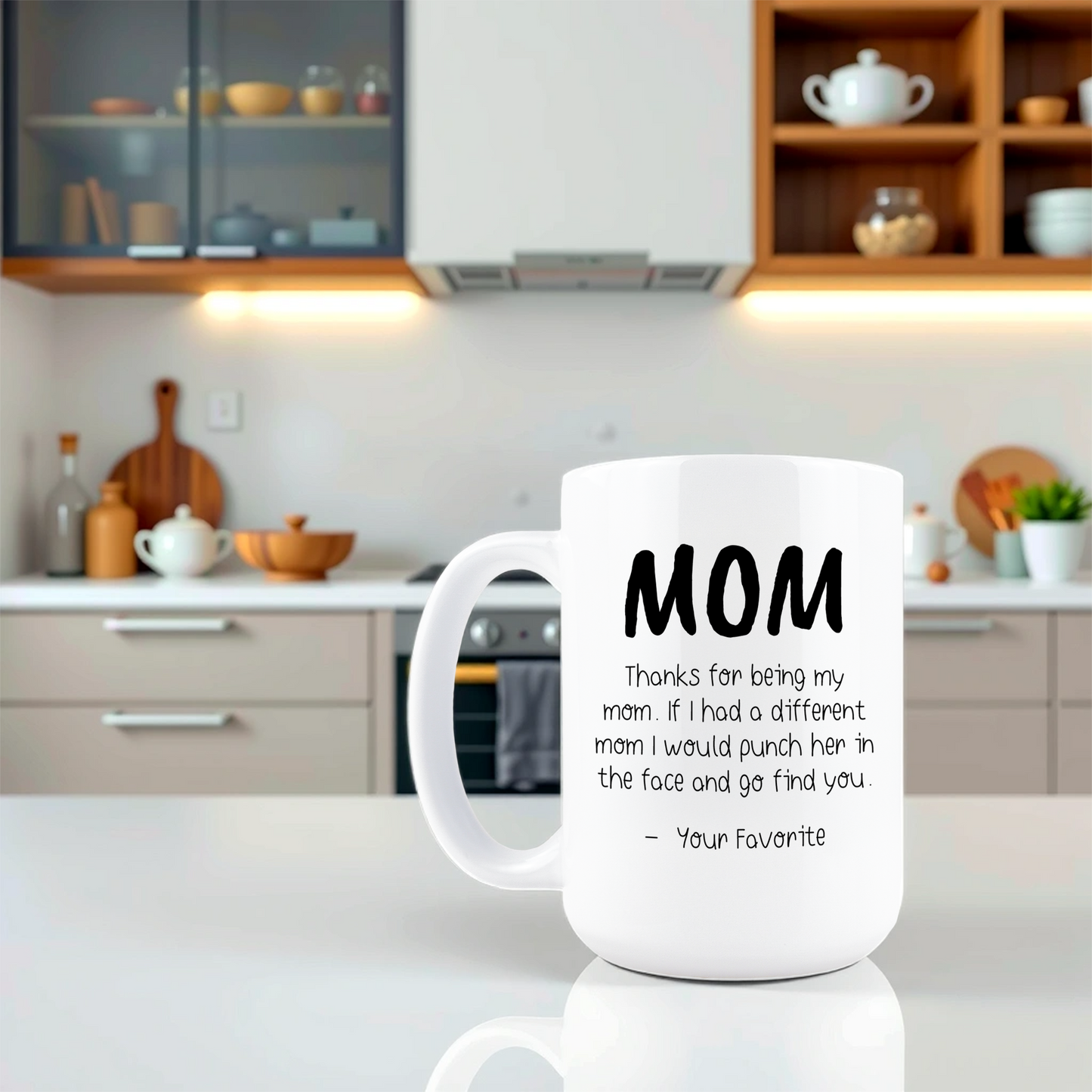 Mom Face Punch Coffee Mug