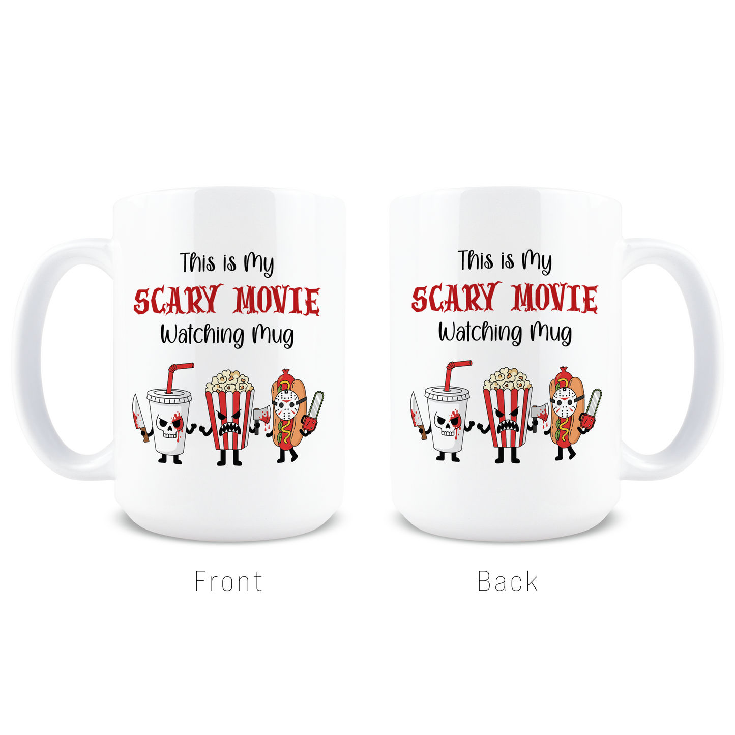 Scary Movie Watching Coffee Mug
