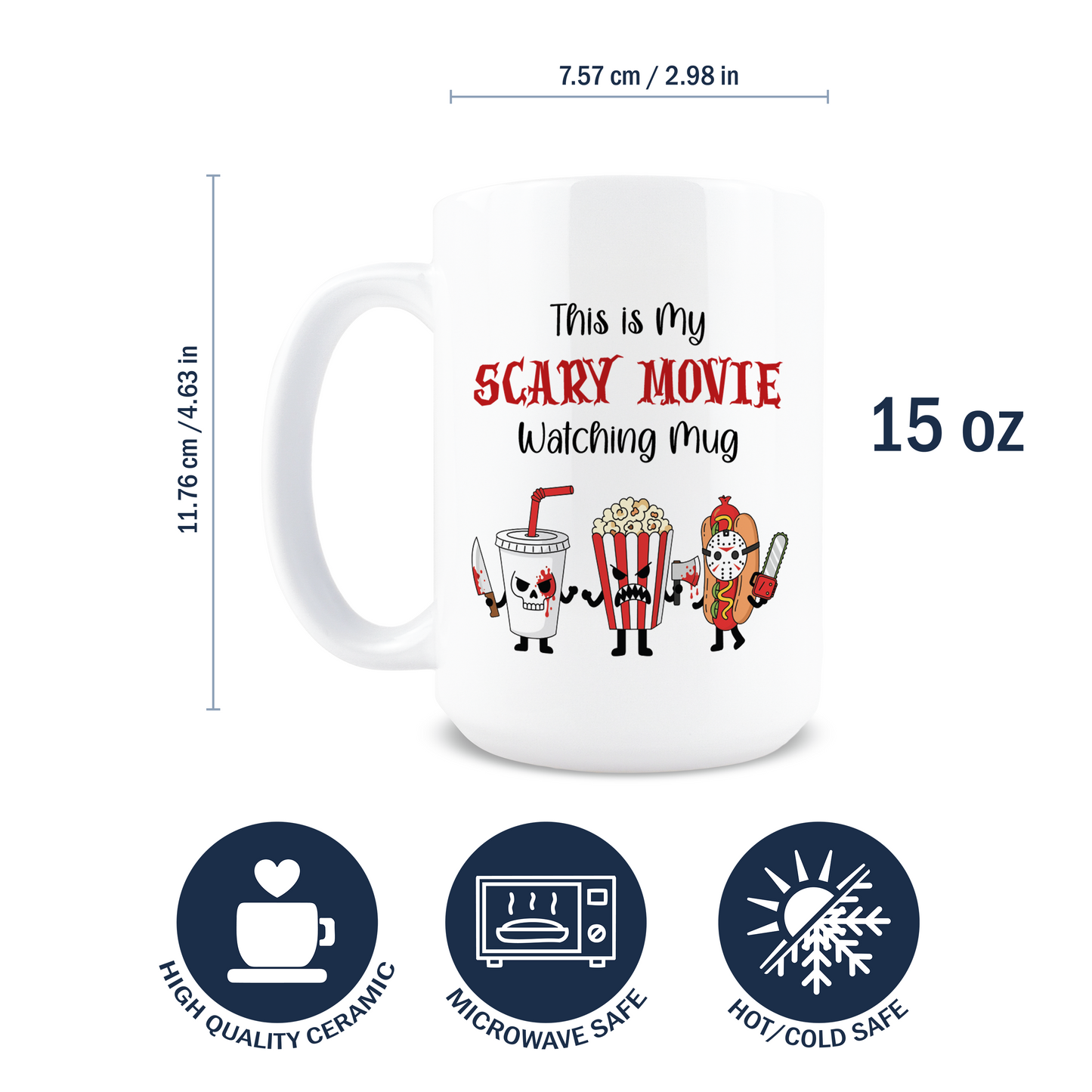 Scary Movie Watching Coffee Mug
