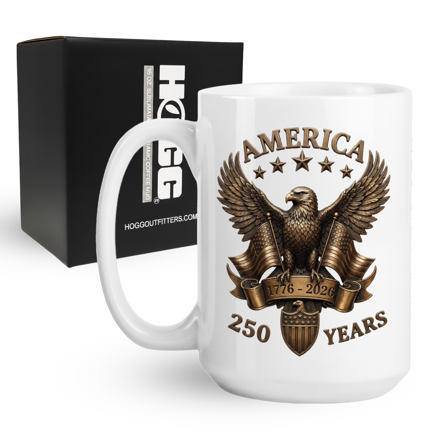 250th Bronze Eagle Coffee Mug