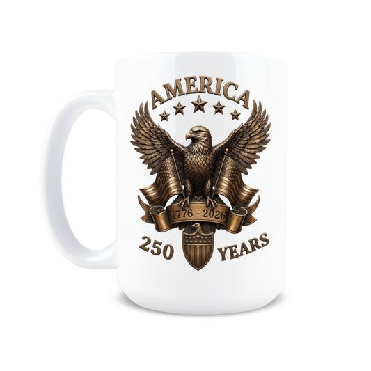 250th Bronze Eagle Coffee Mug