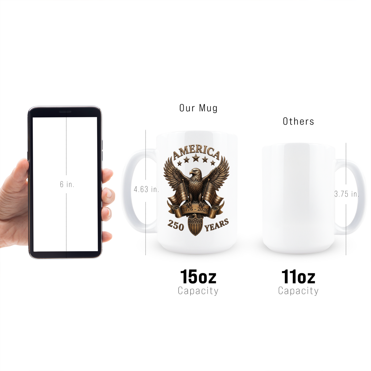 250th Bronze Eagle Coffee Mug