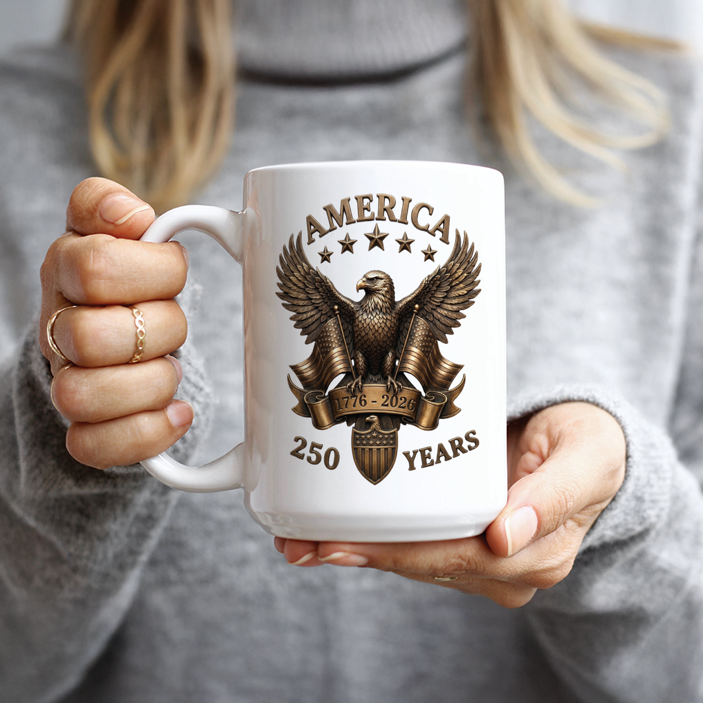250th Bronze Eagle Coffee Mug