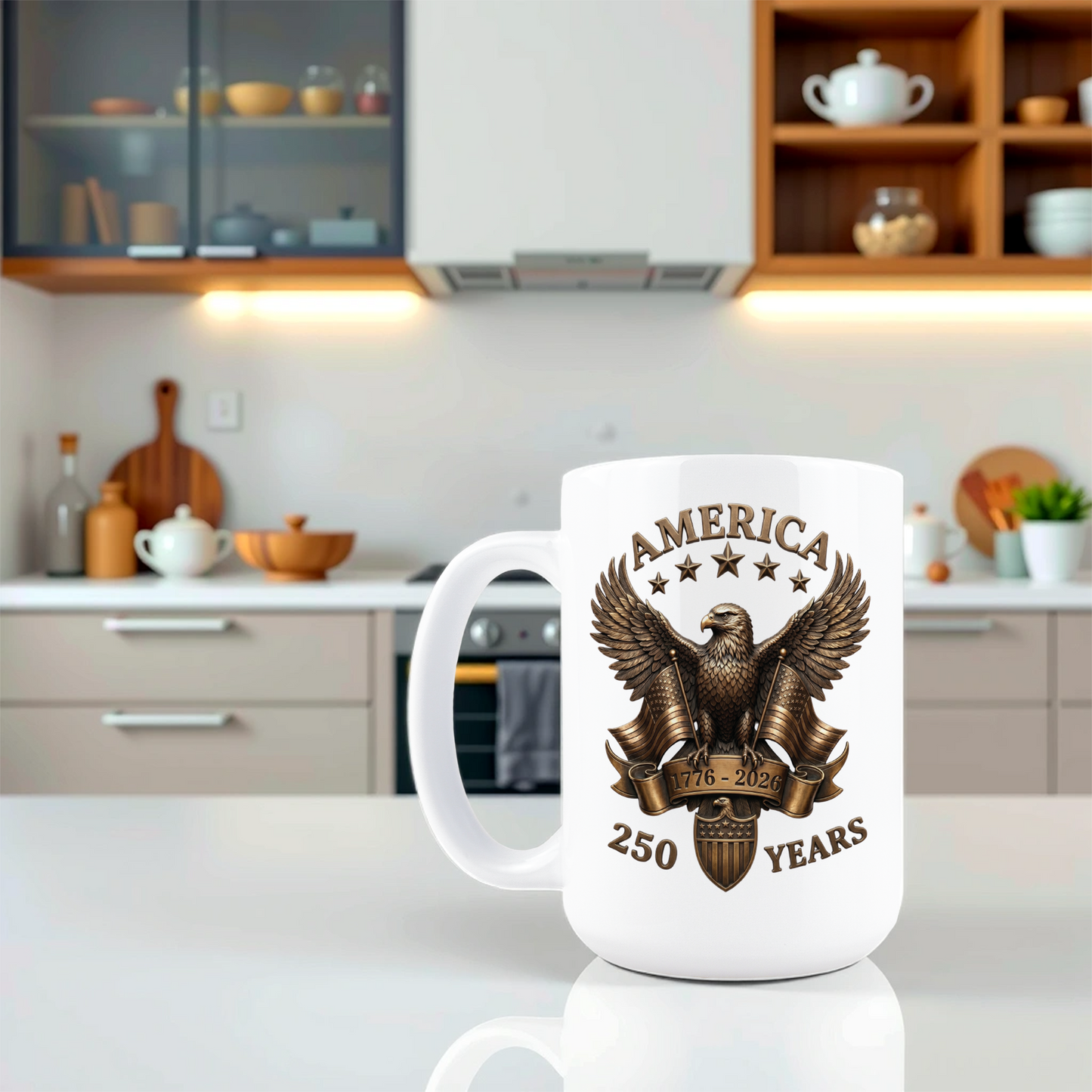 250th Bronze Eagle Coffee Mug
