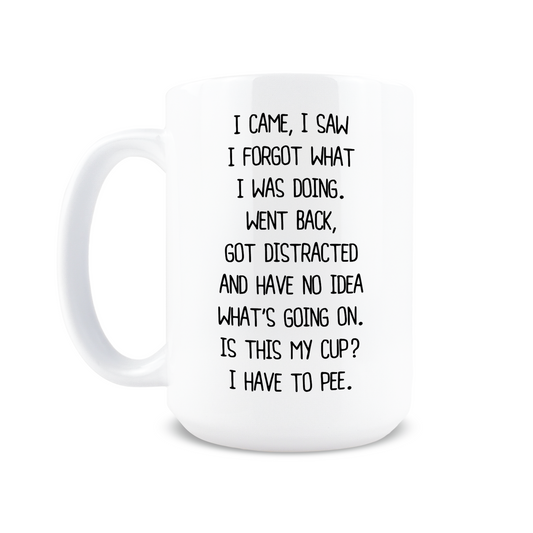 I Came I Saw I Forgot What I Was Doing Coffee Mug