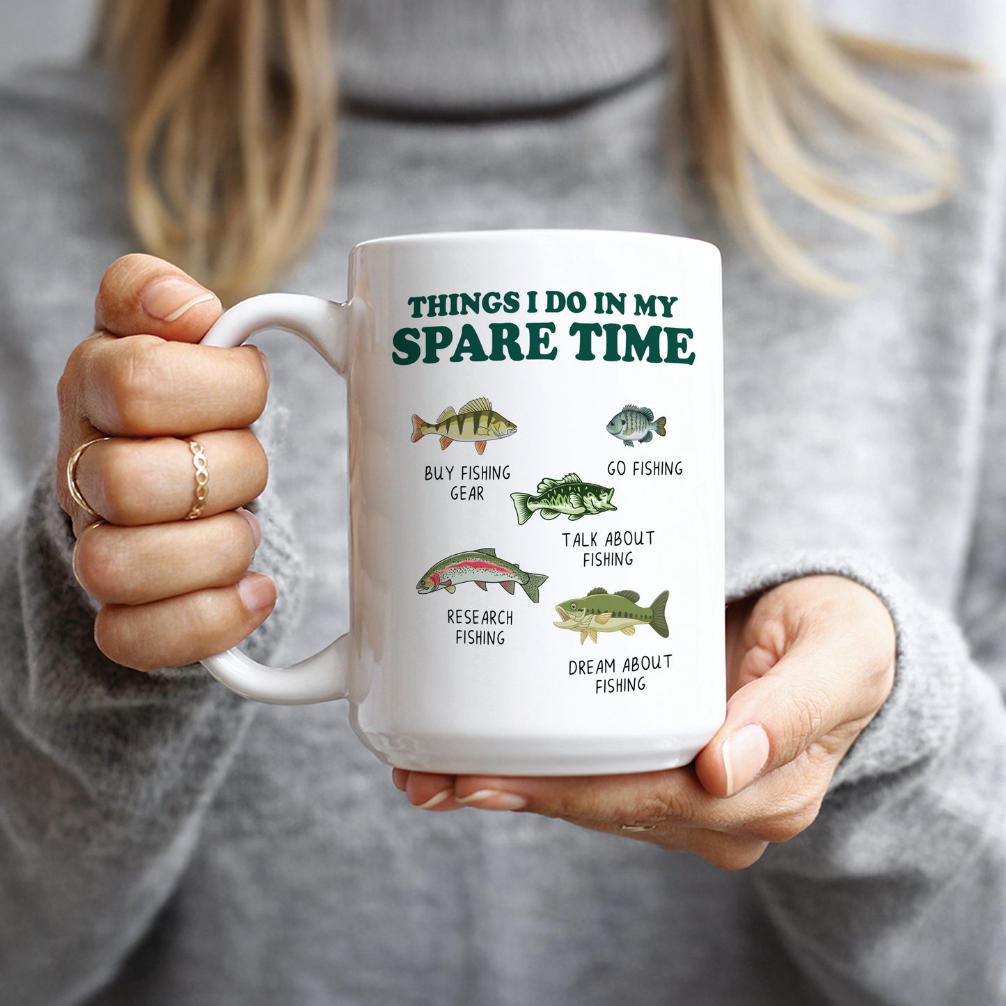 Things I Do In My Spare Time Fishing Coffee Mug