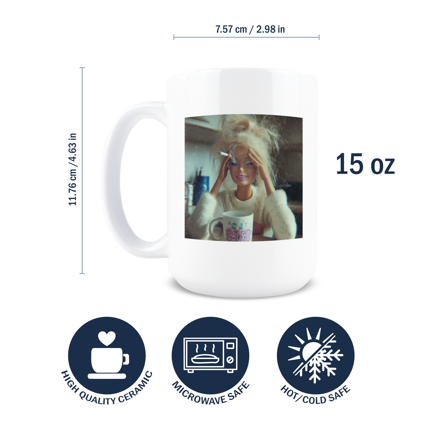 Funny Doll Face Mug