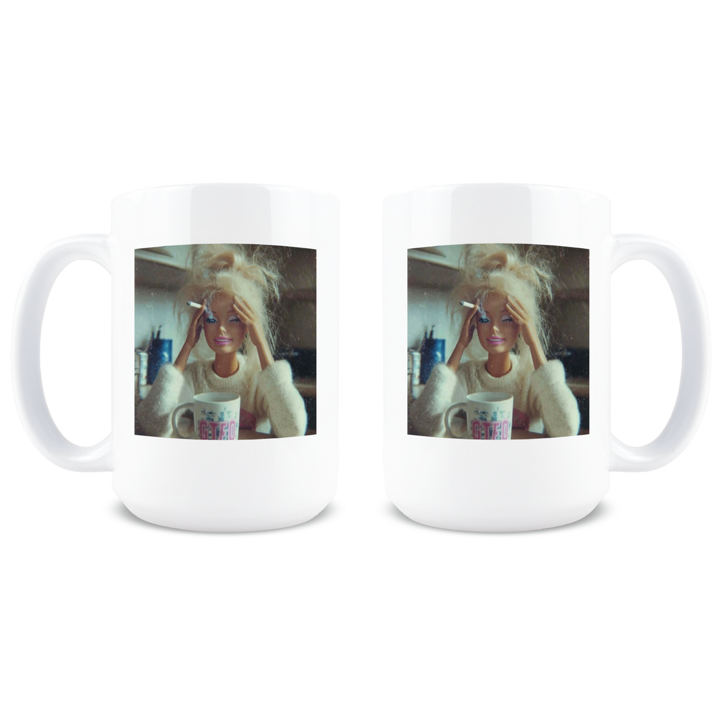 Funny Doll Face Mug