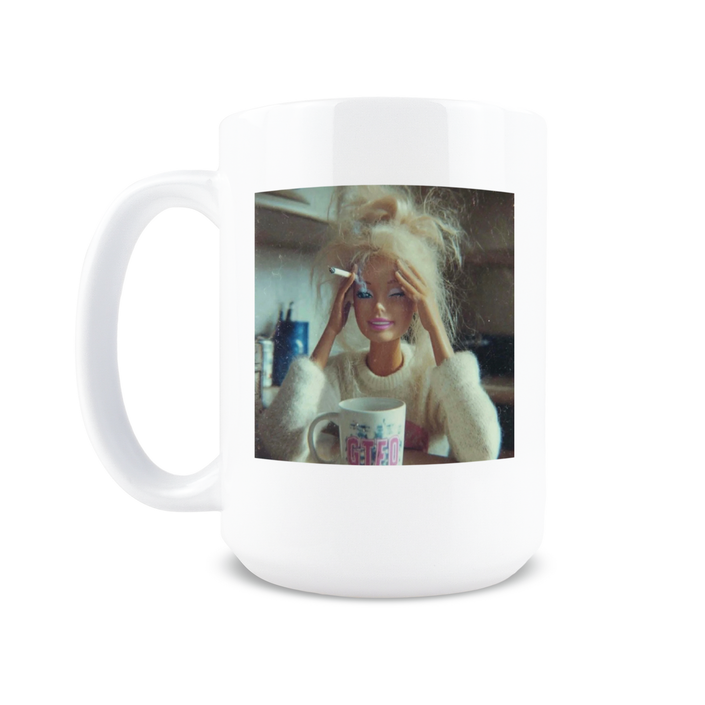 Funny Doll Face Mug