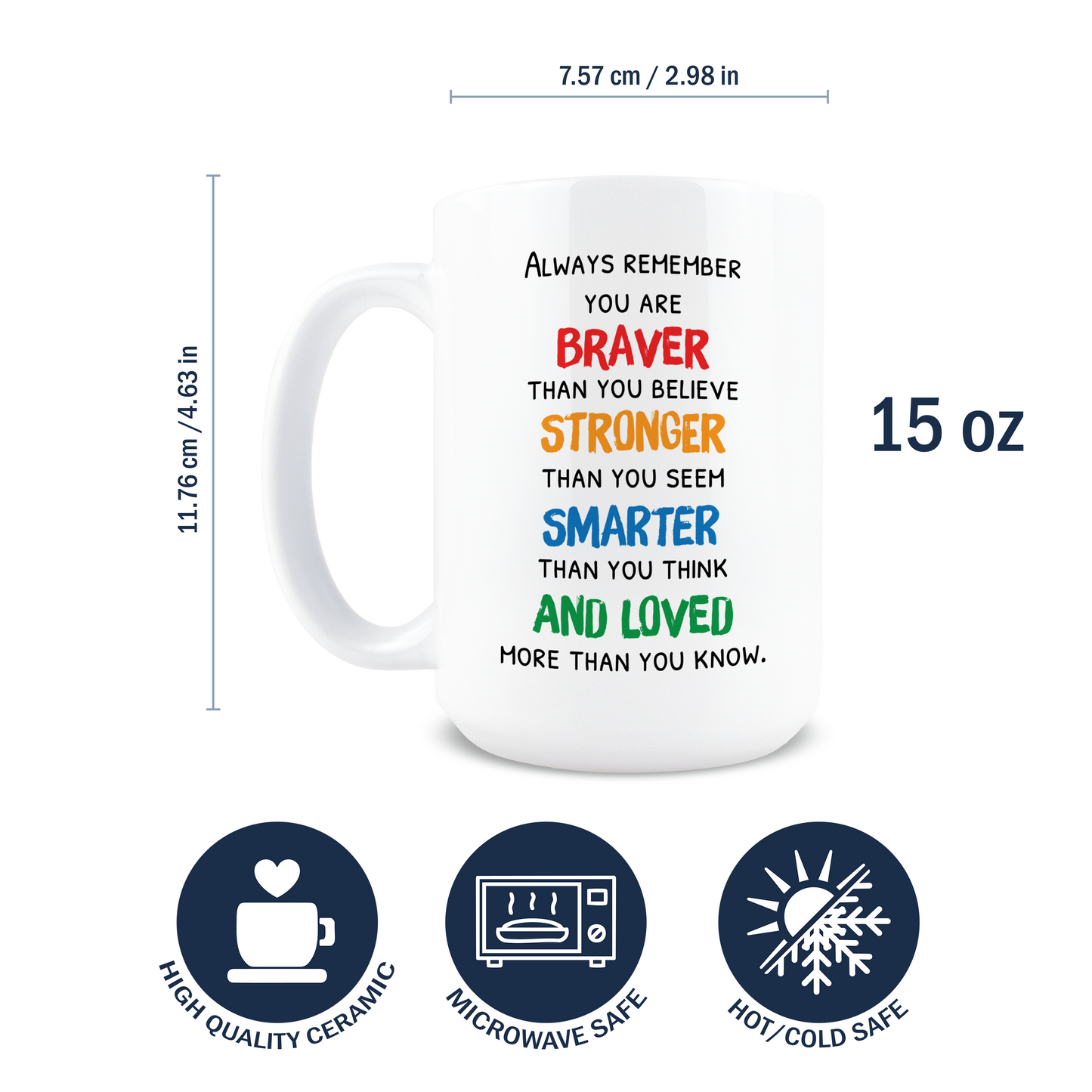 Braver Stronger Smarter Loved Coffee Mug