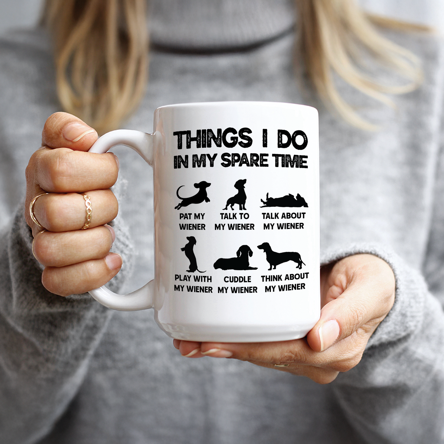 Things I Do In My Spare Time Dachshund Coffee Mug