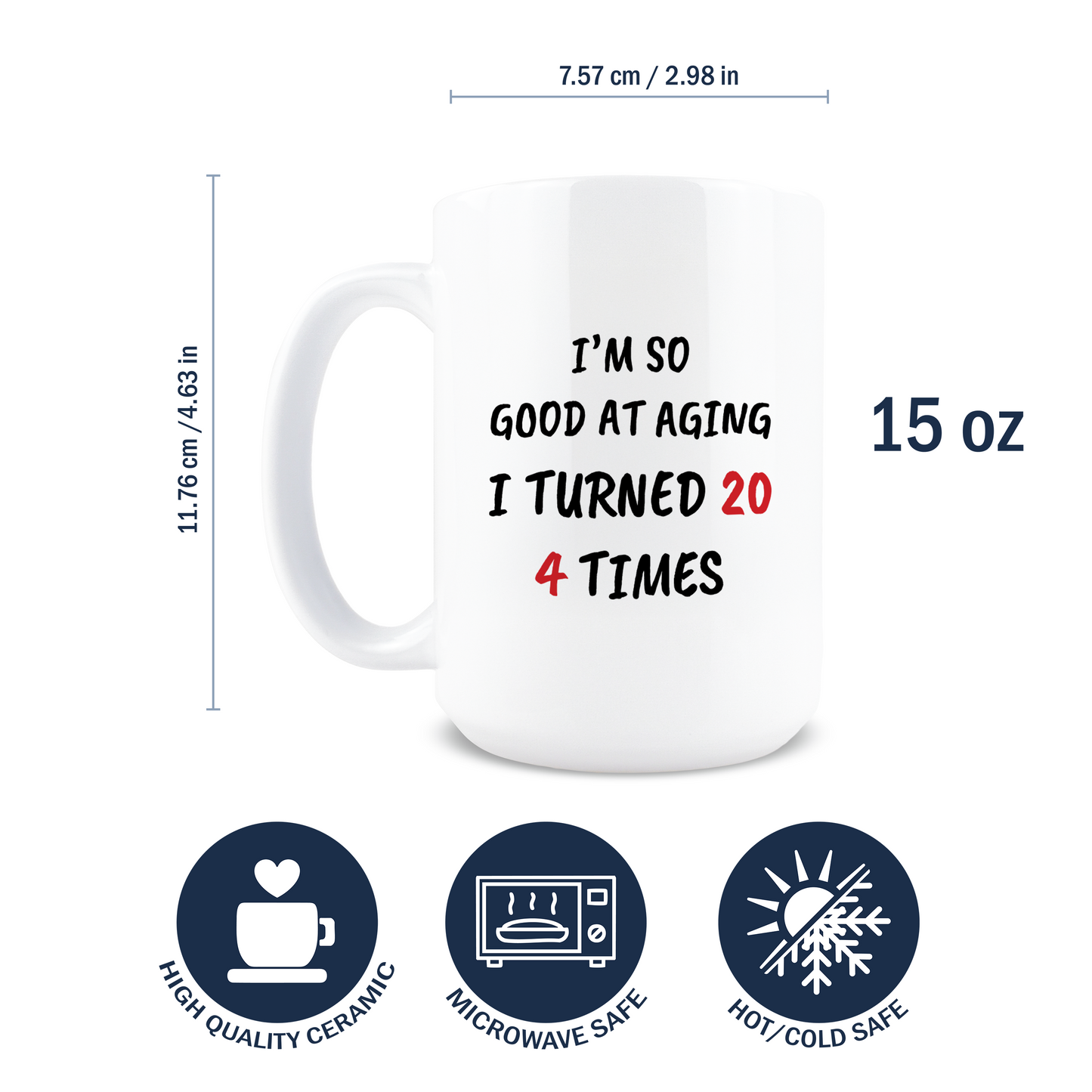 Turned 20 4 Times Coffee Mug