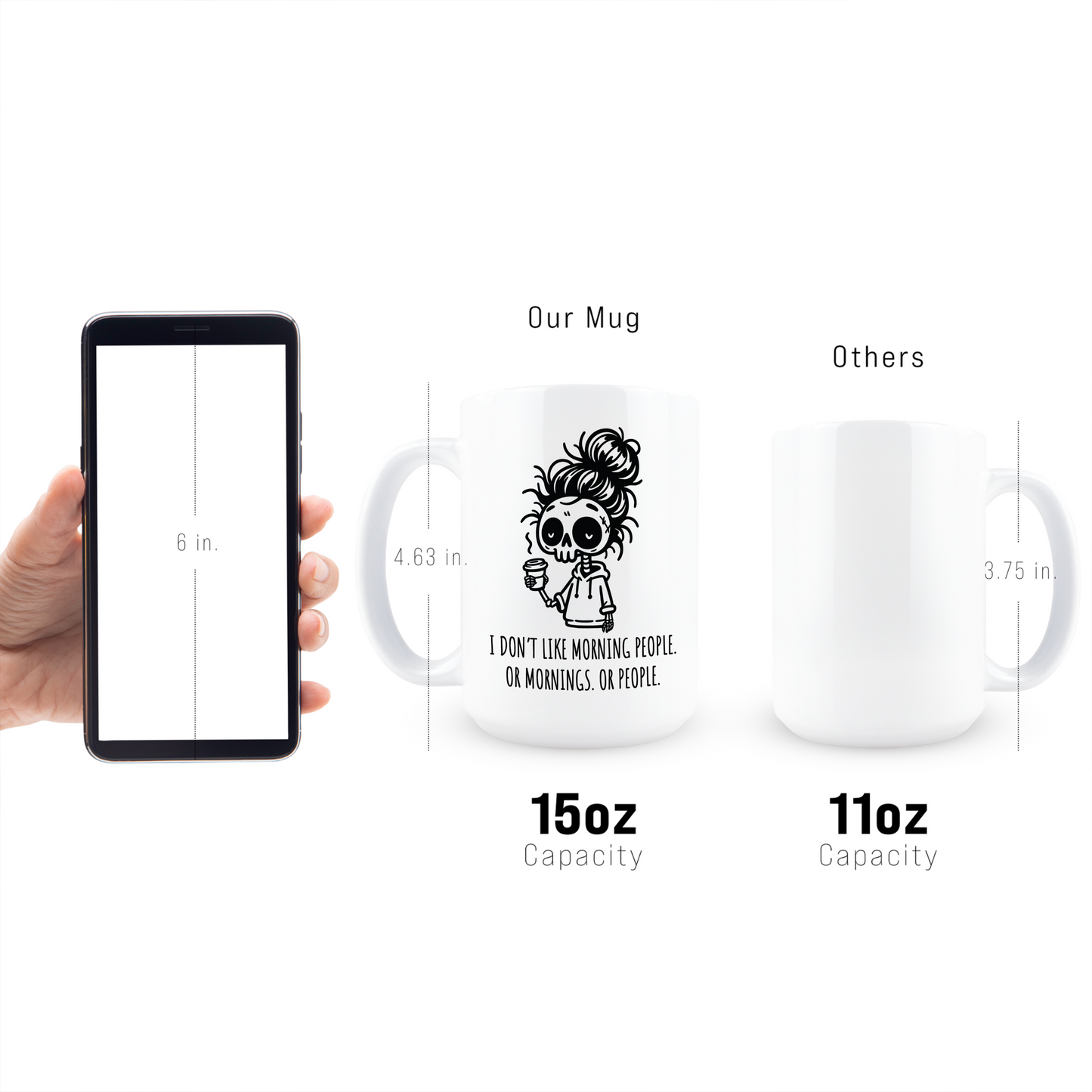 I Don't Like Morning People Coffee Mug