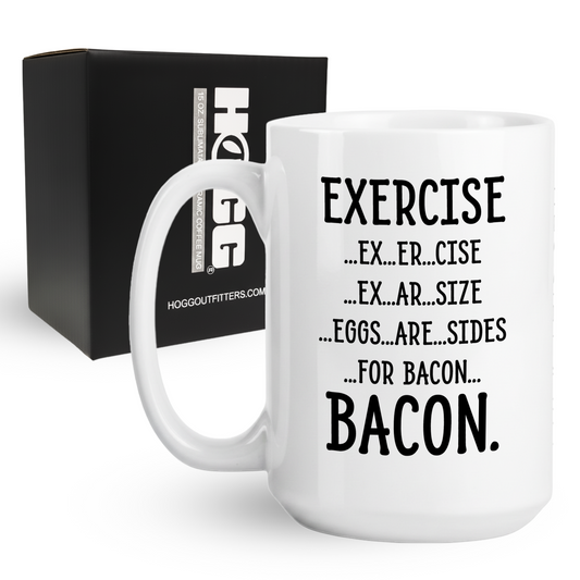 Exercise Bacon Coffee Mug