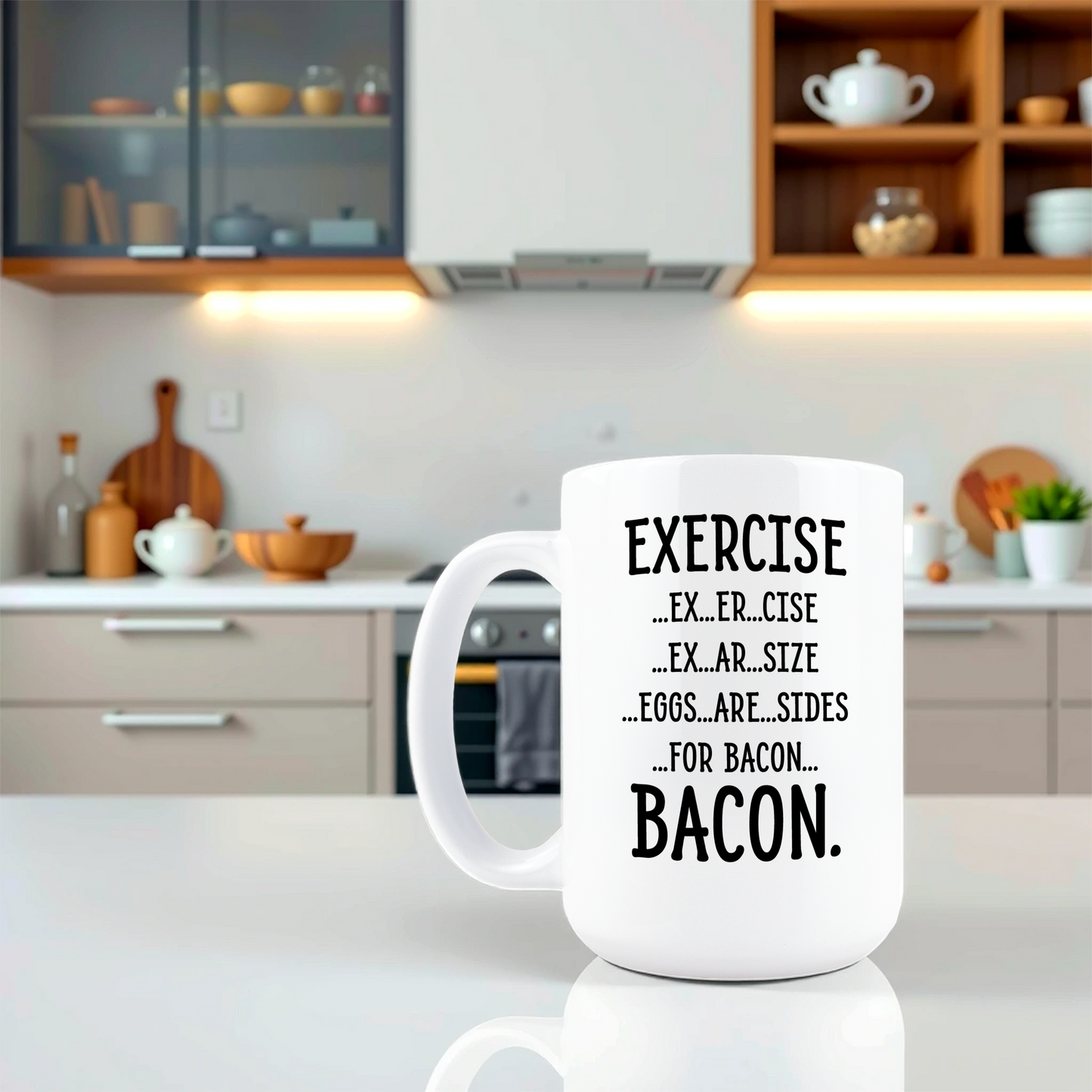 Exercise Bacon Coffee Mug