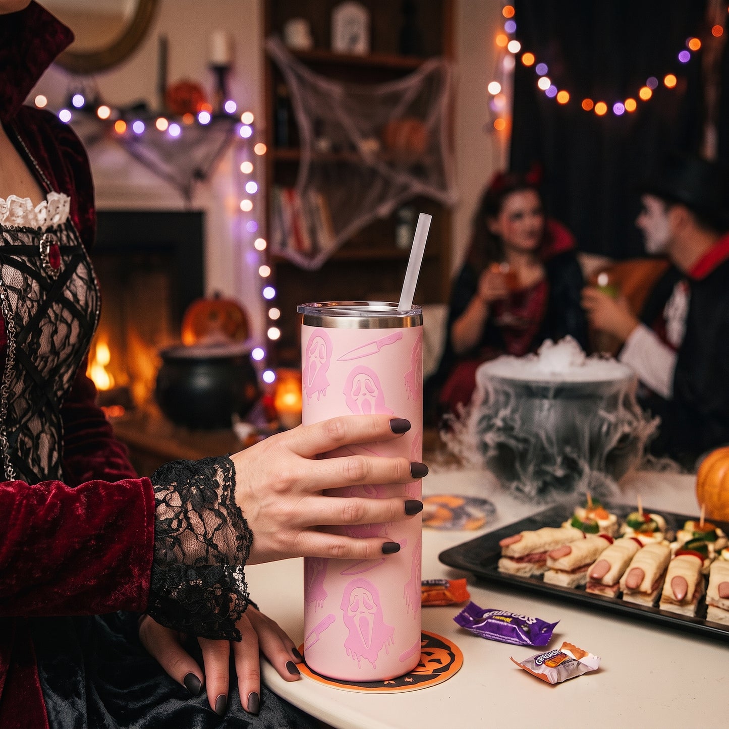 Halloween 20oz Skinny - Pink Scream