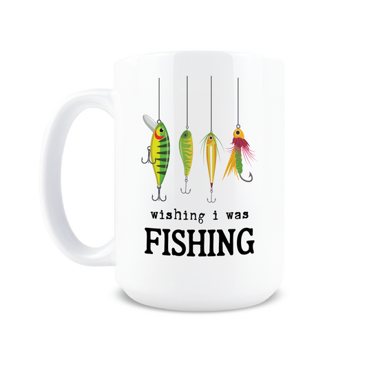 Wishing I Was Fishing Coffee Mug