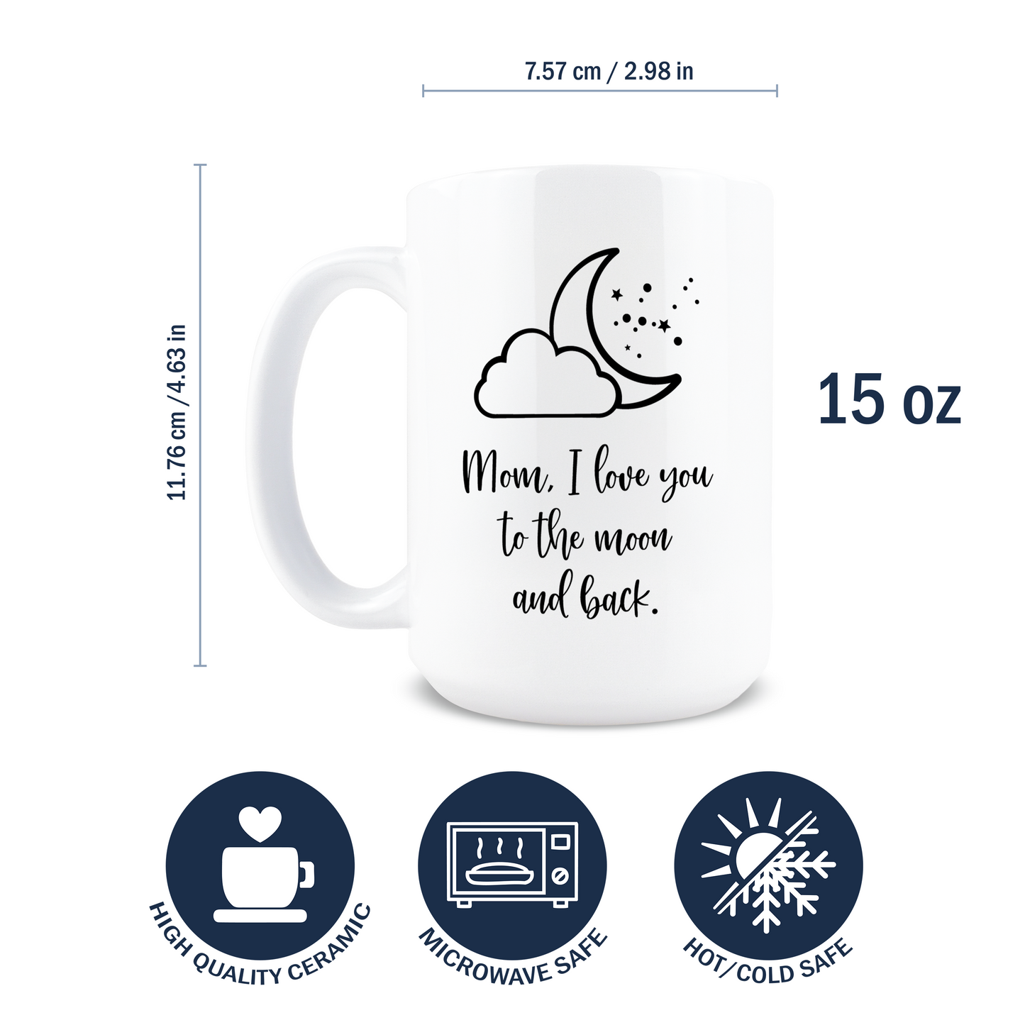 Mom I Love You To The Moon And Back Coffee Mug