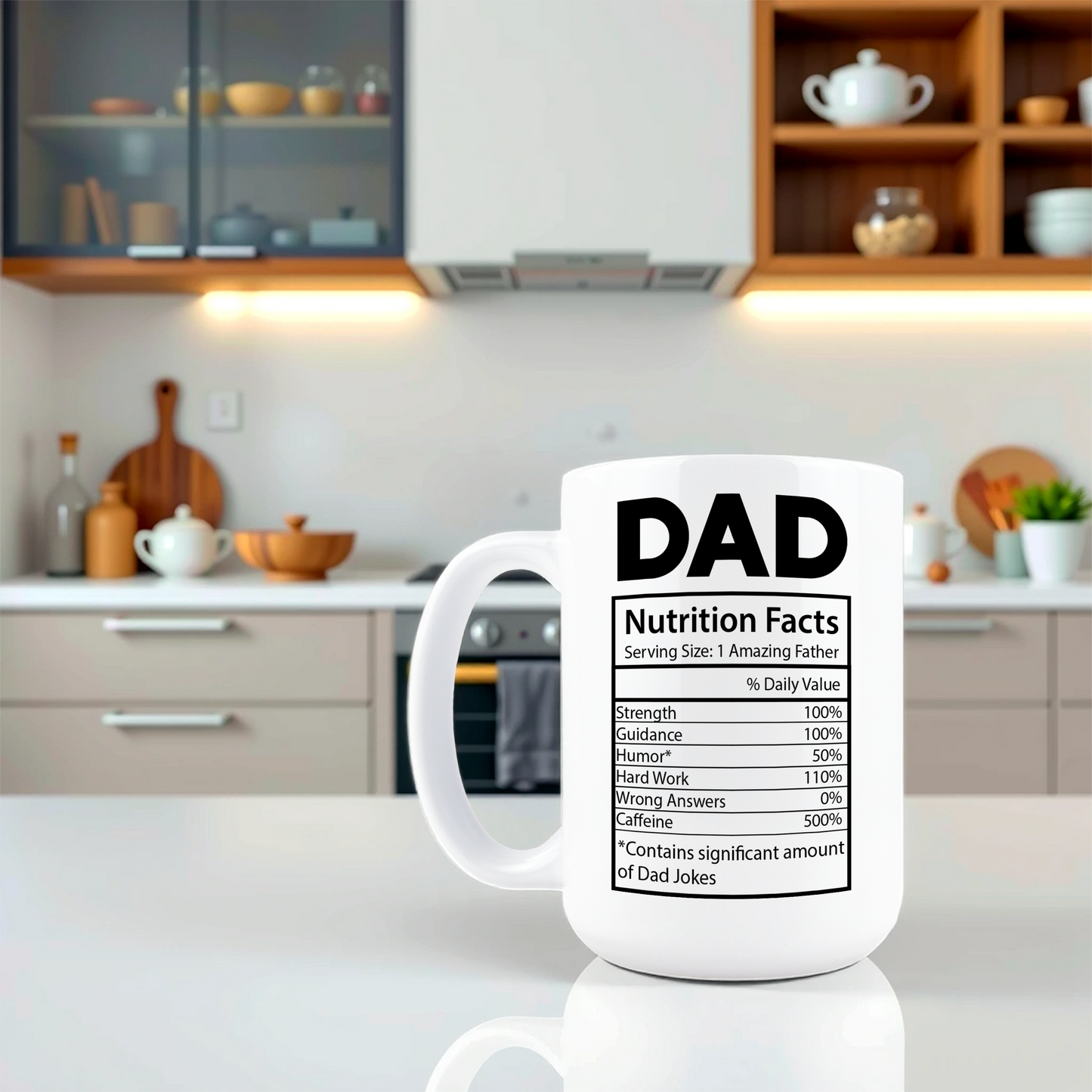 Dad Nutritional Facts Coffee Mug