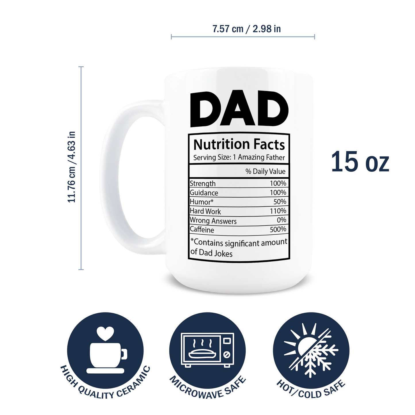 Dad Nutritional Facts Coffee Mug
