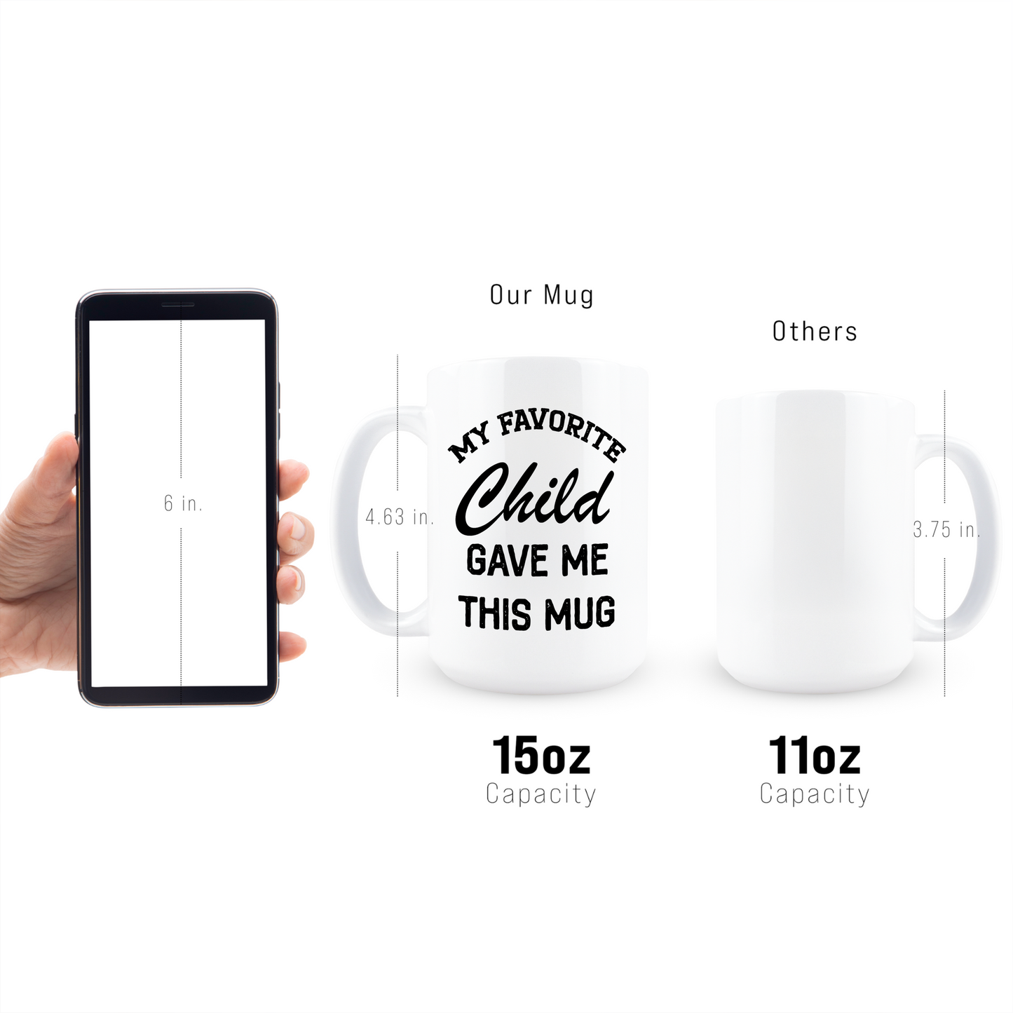 15oz Coffee Mugs for Parent - Favorite Child