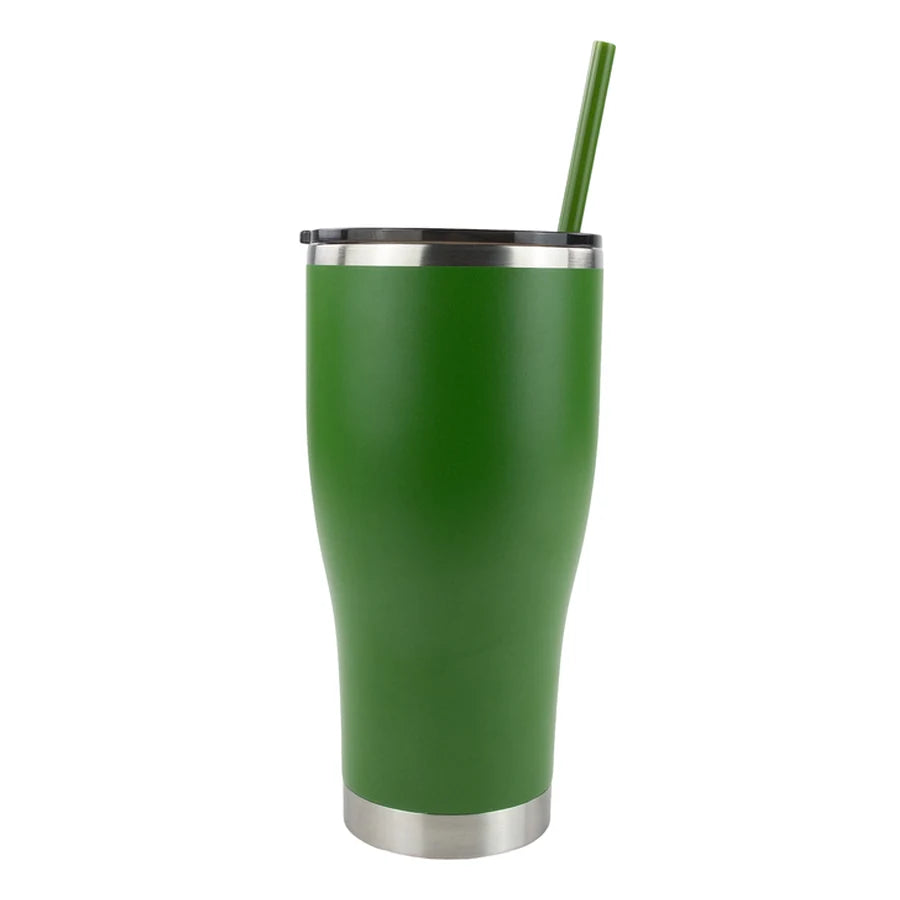 Gobelet moderne incurvé de 30 oz avec revêtement en poudre