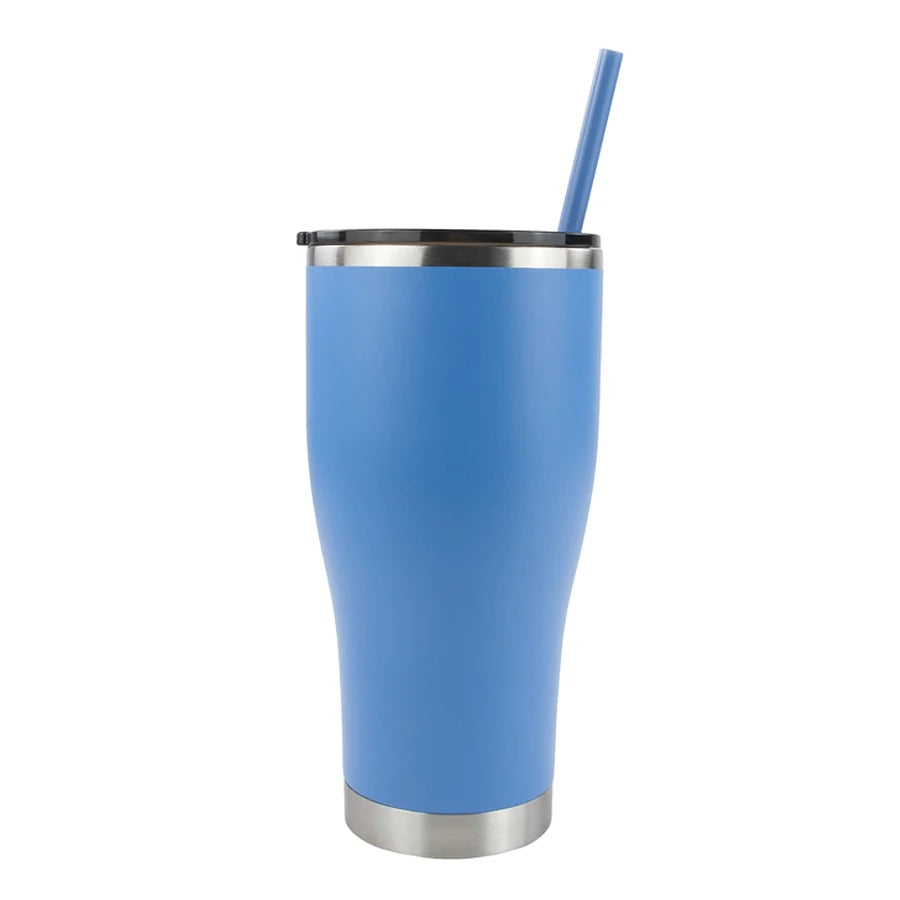 Gobelet moderne incurvé de 30 oz avec revêtement en poudre